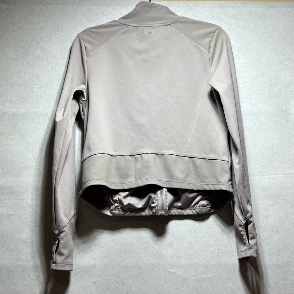 Danskin Taupe Full Zippered Run Jacket, Size Medium - Picture 6 of 10